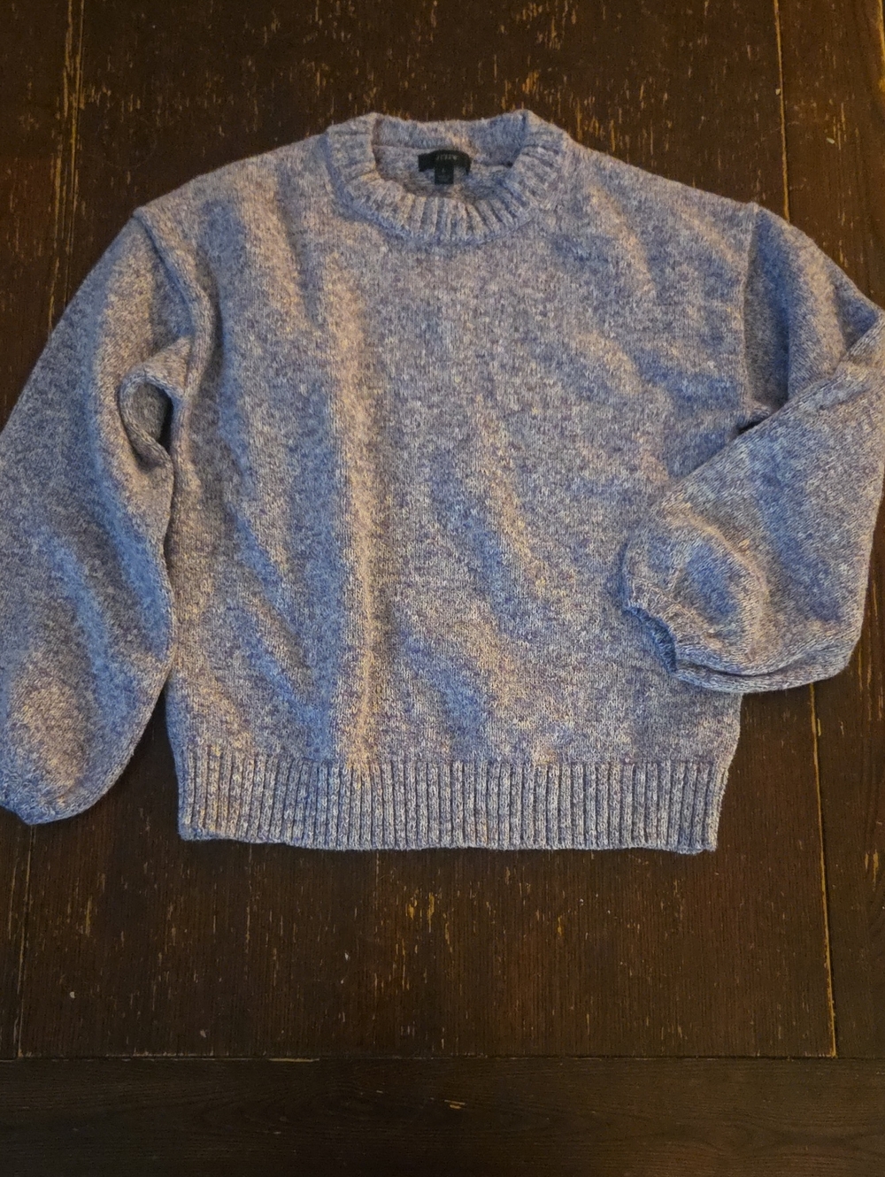 J. Crew Heathered Purple Crewneck Sweater